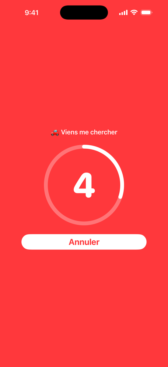 Compte à rebours de 5 secondes avec annulation