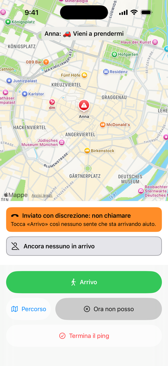 Un ping inviato con discrezione – la famiglia lo vede senza che nessuno senta nulla
